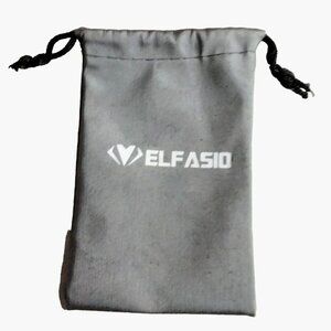 ELFASIO Gray Drawstring Jewelry Pouch Bag Small